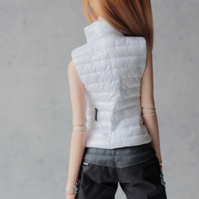 “Outlet” HDF DOWN VEST(CANDY WHITE) - Image 3