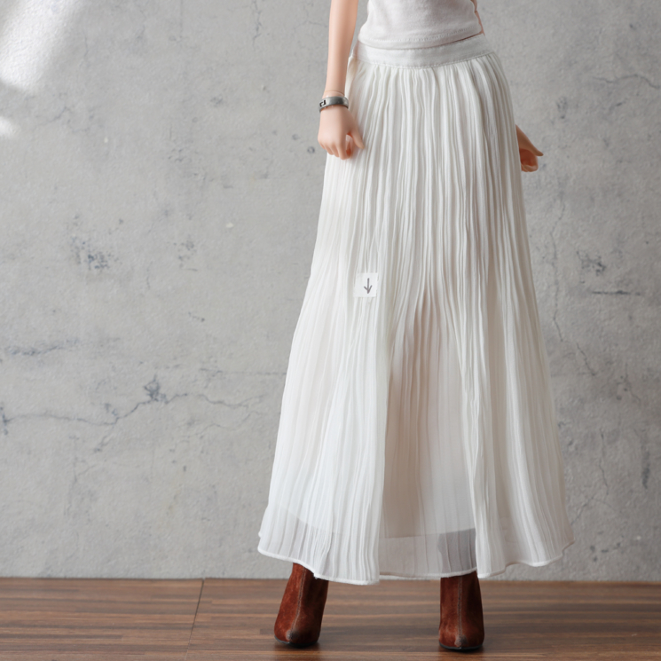 【Outlet】Wind Flare Pleats Skirt