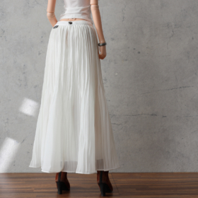 【Outlet】Wind Flare Pleats Skirt - Image 3