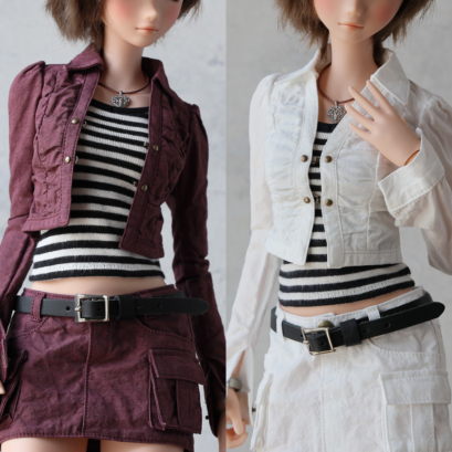 R&E Jacket and Urban Explorer Skirt (Bordeaux,White) for Tohru-san