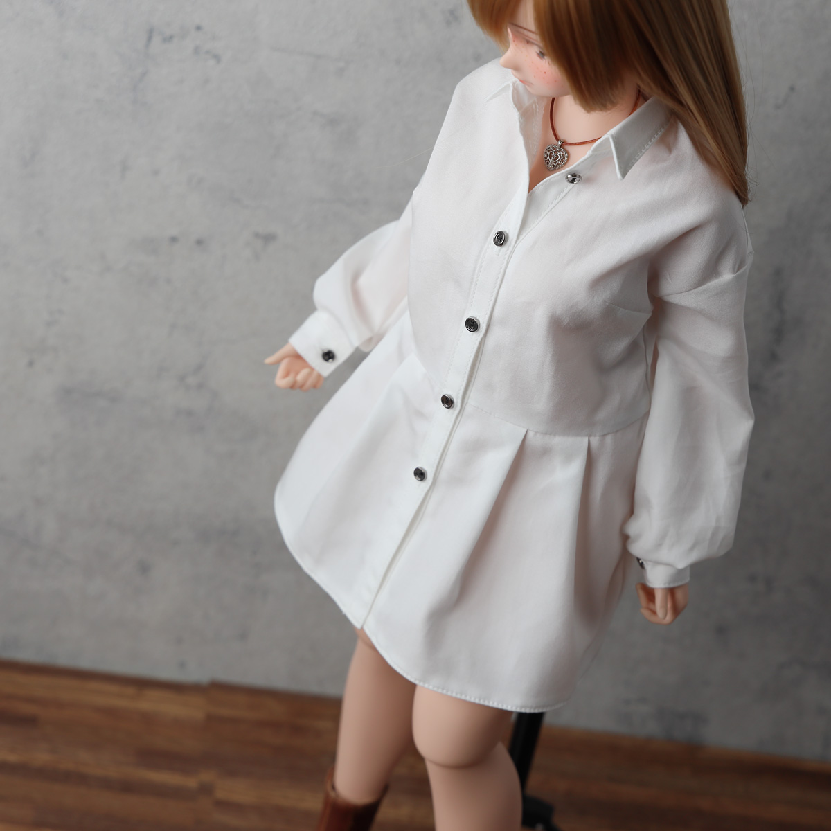 Two Moods - For Pear Body (White Shirts Dress)