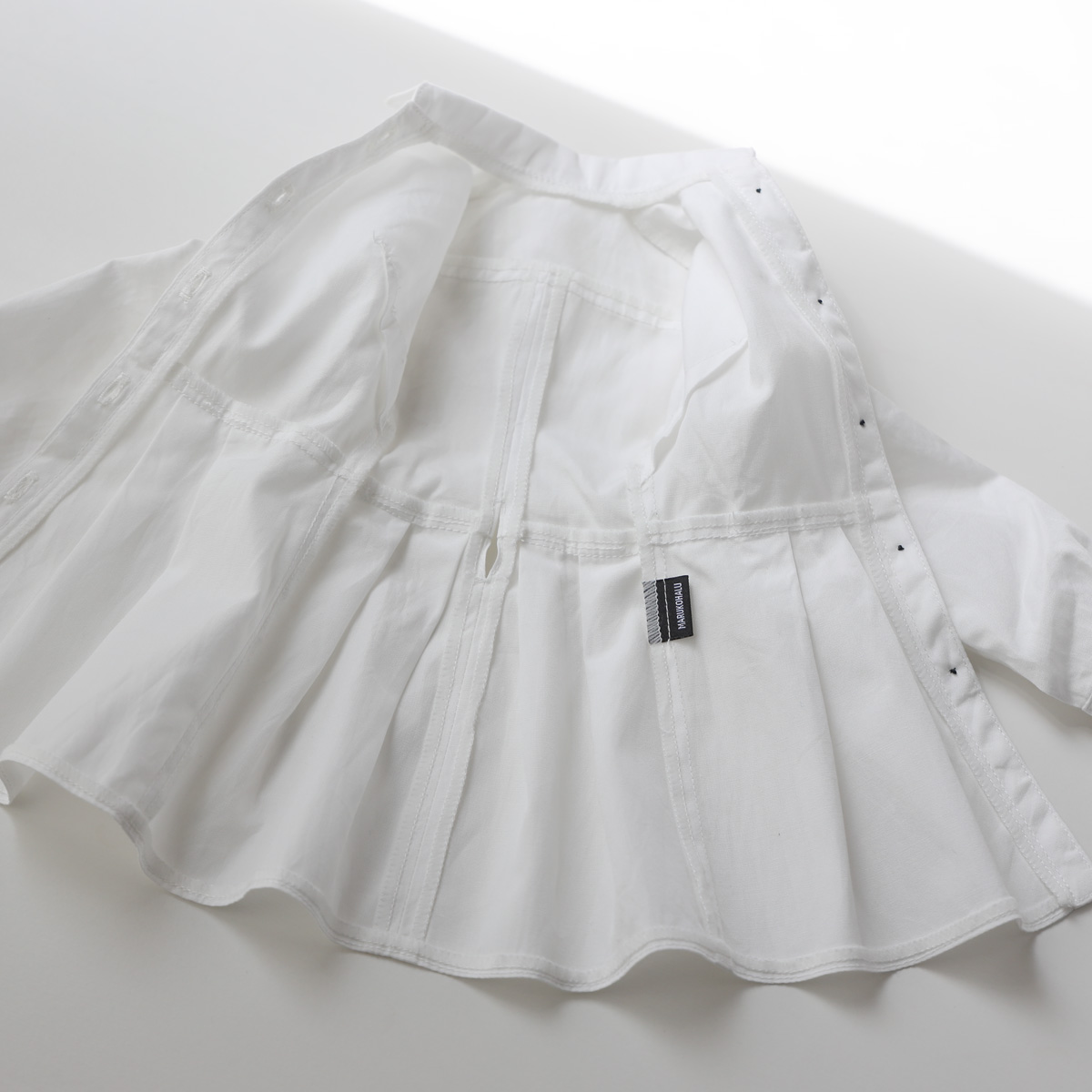 The inside of the shirt dress